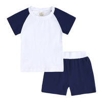 Load image into Gallery viewer, 2 Pieces Set Baby Kid Unisex Color-blocking T-Shirts And Shorts Wholesale 23030314
