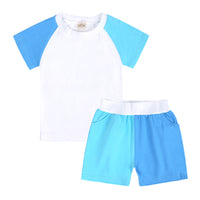 Load image into Gallery viewer, 2 Pieces Set Baby Kid Unisex Color-blocking T-Shirts And Shorts Wholesale 630713513
