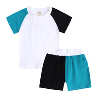 Load image into Gallery viewer, 2 Pieces Set Baby Kid Unisex Color-blocking T-Shirts And Shorts Wholesale 630713513
