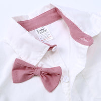 Load image into Gallery viewer, 2 Pieces Set Baby Boys Dressy Bow Shirts And Solid Color Rompers Wholesale 230303141
