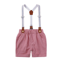 Load image into Gallery viewer, 2 Pieces Set Baby Boys Dressy Bow Shirts And Solid Color Rompers Wholesale 230303141
