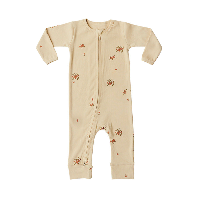 Baby Unisex Flower Print Jumpsuits Wholesale 230303156