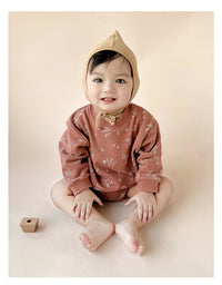 Load image into Gallery viewer, Baby Unisex Flower Dinosaur Print Rompers Wholesale 230303172
