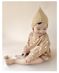 Load image into Gallery viewer, Baby Unisex Flower Dinosaur Print Rompers Wholesale 230303172
