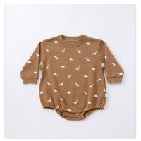 Load image into Gallery viewer, Baby Unisex Flower Dinosaur Print Rompers Wholesale 230303172
