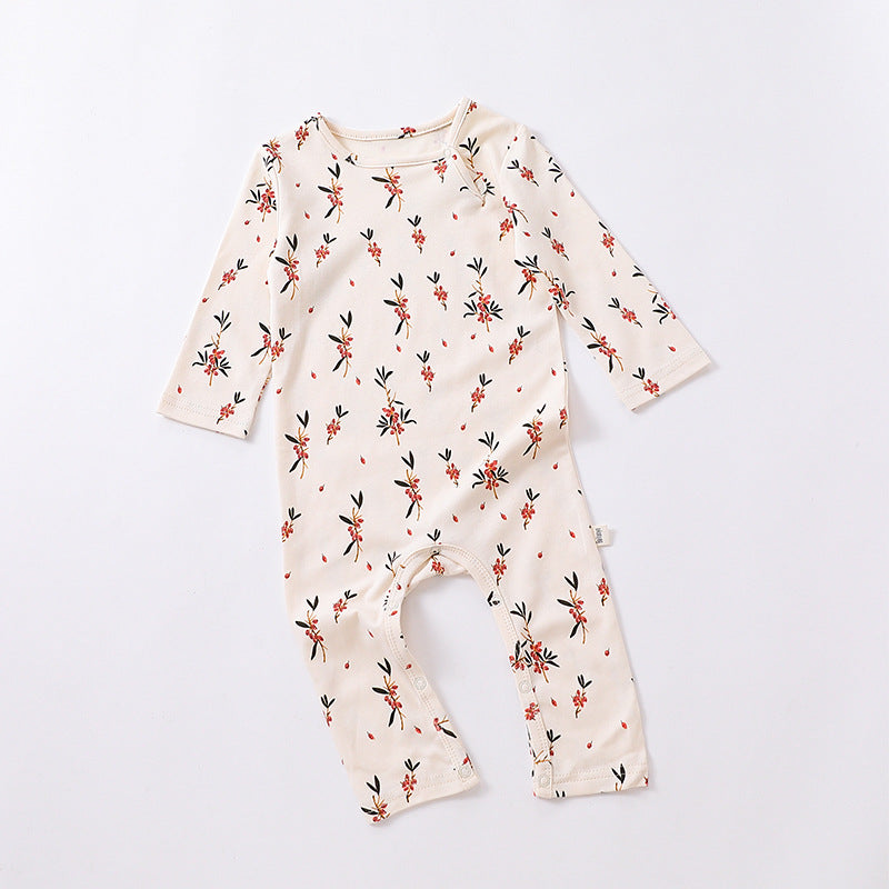 Baby Unisex Animals Plant Print Jumpsuits Wholesale 230303177