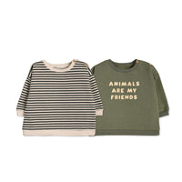 Load image into Gallery viewer, Baby Unisex Striped Letters Hoodies Sweatshirts Wholesale 230303194
