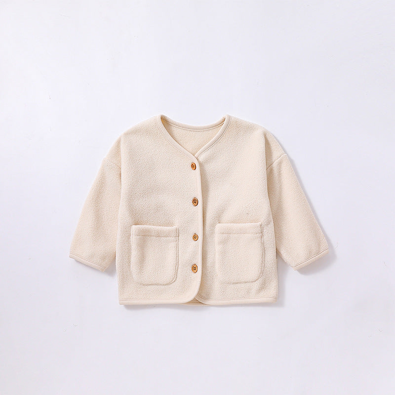 Baby Unisex Solid Color Jackets Outwears Wholesale 230303196