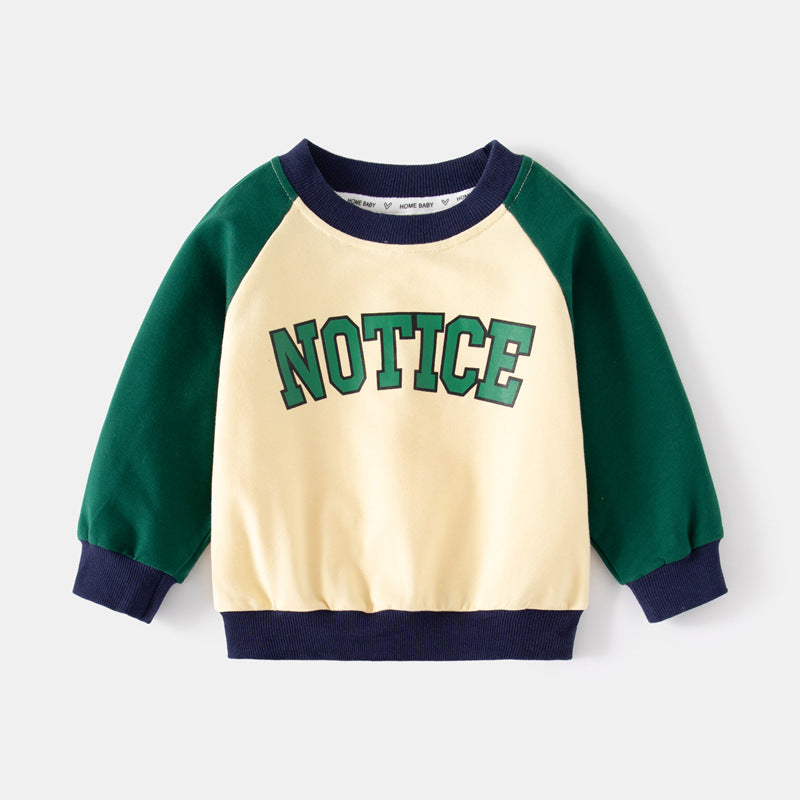 Baby Kid Boys Letters Color-blocking Hoodies Sweatshirts Wholesale 230303201