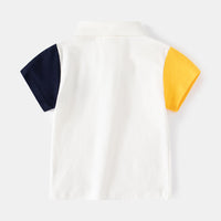 Load image into Gallery viewer, Baby Kid Boys Color-blocking Cartoon Embroidered Polo Shirts Wholesale 230303203
