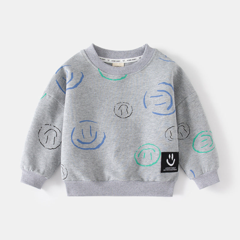 Baby Kid Boys Expression Print Hoodies Sweatshirts Wholesale 230303204