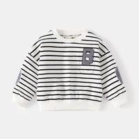 Load image into Gallery viewer, Baby Kid Boys Striped Embroidered Alphabet Hoodies Sweatshirts Wholesale 230303205
