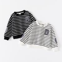 Load image into Gallery viewer, Baby Kid Boys Striped Embroidered Alphabet Hoodies Sweatshirts Wholesale 230303205
