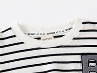 Load image into Gallery viewer, Baby Kid Boys Striped Embroidered Alphabet Hoodies Sweatshirts Wholesale 230303205
