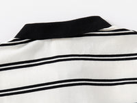 Load image into Gallery viewer, Baby Kid Boys Striped Cartoon Embroidered Polo Shirts Wholesale 230303211
