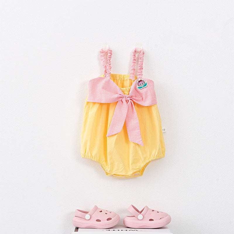 Baby Girls Checked Rompers Wholesale 230303269