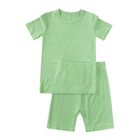 Load image into Gallery viewer, 2 Pieces Set Baby Kid Unisex Solid Color T-Shirts And Shorts Wholesale 230303274
