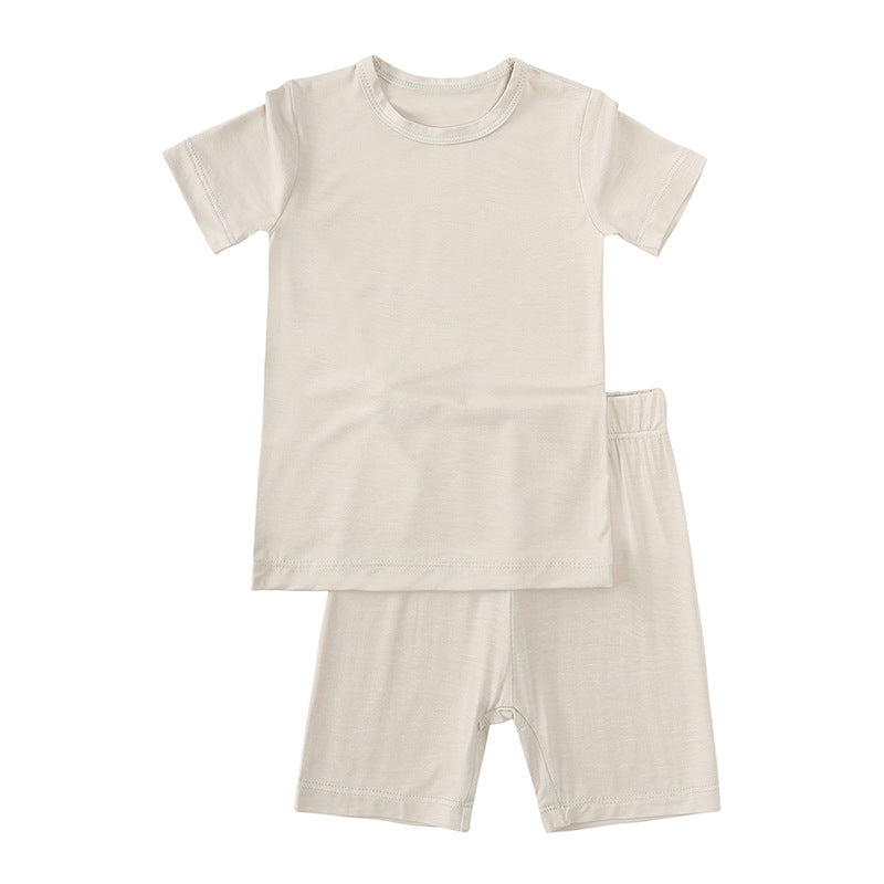 2 Pieces Set Baby Kid Unisex Solid Color T-Shirts And Shorts Wholesale 230303274