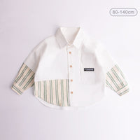 Load image into Gallery viewer, Baby Kid Boys Striped Color-blocking Shirts Wholesale 230303275
