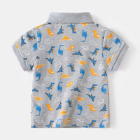 Load image into Gallery viewer, Baby Kid Boys Dinosaur Cartoon Print Polo Shirts Wholesale 230303277
