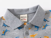 Load image into Gallery viewer, Baby Kid Boys Dinosaur Cartoon Print Polo Shirts Wholesale 230303277
