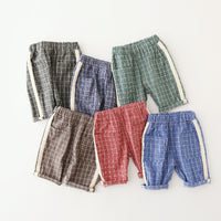 Load image into Gallery viewer, Baby Kid Boys Color-blocking Checked Shorts Wholesale 230303280
