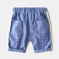 Load image into Gallery viewer, Baby Kid Boys Color-blocking Checked Shorts Wholesale 230303280
