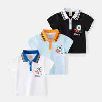 Load image into Gallery viewer, Baby Kid Boys Letters Color-blocking Print Polo Shirts Wholesale 230303284
