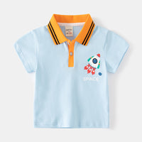 Load image into Gallery viewer, Baby Kid Boys Letters Color-blocking Print Polo Shirts Wholesale 230303284
