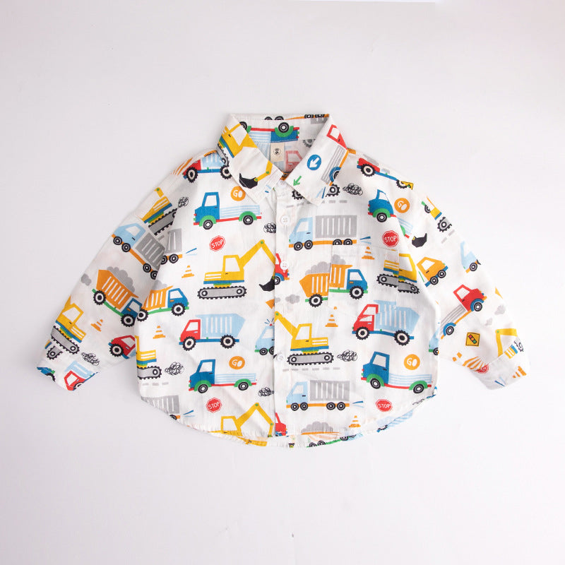 Baby Kid Boys Car Print Shirts Wholesale 230303303