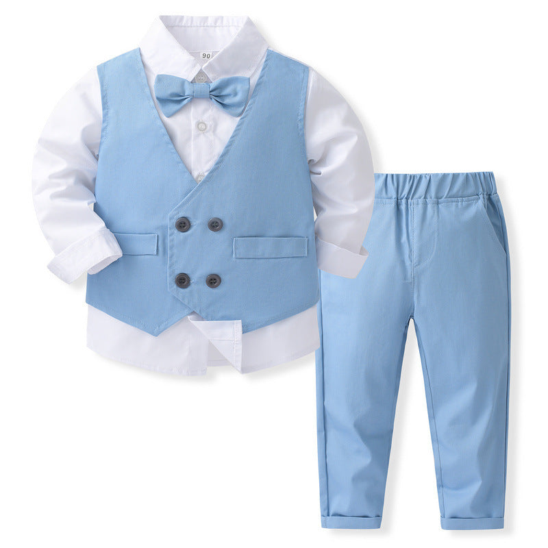 2 Pieces Set Baby Kid Boys Bow Shirts And Solid Color Pants Wholesale 230303305