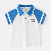 Load image into Gallery viewer, Baby Kid Boys Color-blocking Polo Shirts Wholesale 230303308
