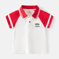 Load image into Gallery viewer, Baby Kid Boys Color-blocking Polo Shirts Wholesale 230303308
