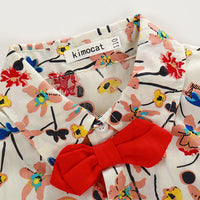 Load image into Gallery viewer, 2 Pieces Set Baby Kid Boys Color-blocking Flower Print Shirts And Ripped Shorts Wholesale 23030801
