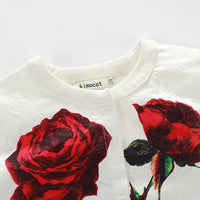 Load image into Gallery viewer, 3 Pieces Set Baby Kid Girls Flower Print T-Shirts Jackets Outwears And Ripped Pants Wholesale 23030802
