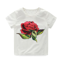 Load image into Gallery viewer, 3 Pieces Set Baby Kid Girls Flower Print T-Shirts Jackets Outwears And Ripped Pants Wholesale 23030802
