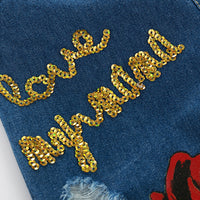 Load image into Gallery viewer, 3 Pieces Set Baby Kid Girls Flower Print T-Shirts Jackets Outwears And Ripped Pants Wholesale 23030802
