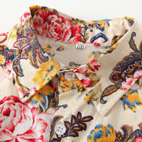 Load image into Gallery viewer, 2 Pieces Set Baby Kid Boys Flower Print Shirts And Solid Color Shorts Wholesale 23030803
