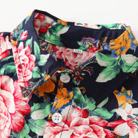 Load image into Gallery viewer, 2 Pieces Set Baby Kid Boys Flower Print Shirts And Solid Color Shorts Wholesale 23030803
