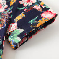 Load image into Gallery viewer, 2 Pieces Set Baby Kid Boys Flower Print Shirts And Solid Color Shorts Wholesale 23030803
