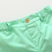 Load image into Gallery viewer, 2 Pieces Set Baby Kid Boys Checked Shirts And Solid Color Shorts Wholesale 23030805
