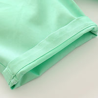 Load image into Gallery viewer, 2 Pieces Set Baby Kid Boys Checked Shirts And Solid Color Shorts Wholesale 23030805
