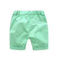 Load image into Gallery viewer, 2 Pieces Set Baby Kid Boys Checked Shirts And Solid Color Shorts Wholesale 23030805
