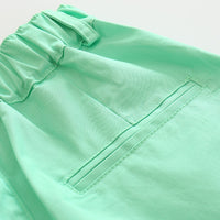 Load image into Gallery viewer, 2 Pieces Set Baby Kid Boys Checked Shirts And Solid Color Shorts Wholesale 23030805
