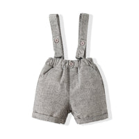 Load image into Gallery viewer, 2 Pieces Set Baby Boys Solid Color Bow Shirts And Rompers Wholesale 23030806

