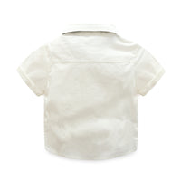 Load image into Gallery viewer, 2 Pieces Set Baby Boys Solid Color Bow Shirts And Rompers Wholesale 23030806
