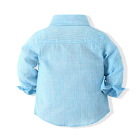 Load image into Gallery viewer, 2 Pieces Set Baby Boys Solid Color Bow Shirts And Rompers Wholesale 23030807
