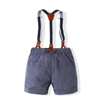 Load image into Gallery viewer, 2 Pieces Set Baby Boys Solid Color Bow Shirts And Rompers Wholesale 23030807

