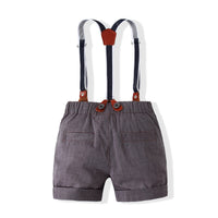 Load image into Gallery viewer, 2 Pieces Set Baby Boys Solid Color Bow Shirts And Rompers Wholesale 23030807
