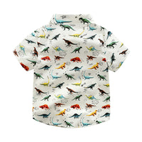 Load image into Gallery viewer, Kid Boys Letters Dinosaur Print Shirts Wholesale 23030808
